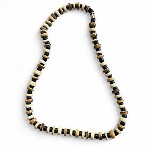 Brown and black beaded necklace
